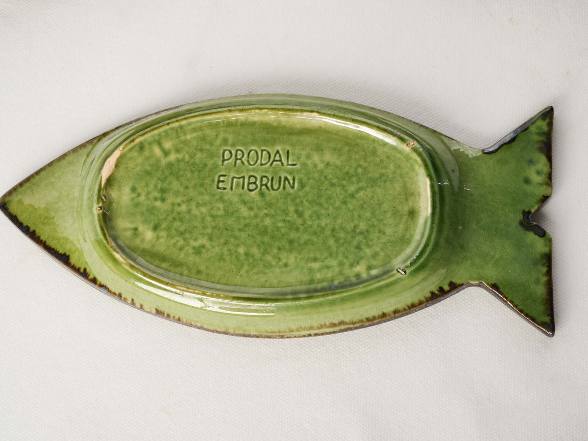 Artistic 1960s ceramic fish trays