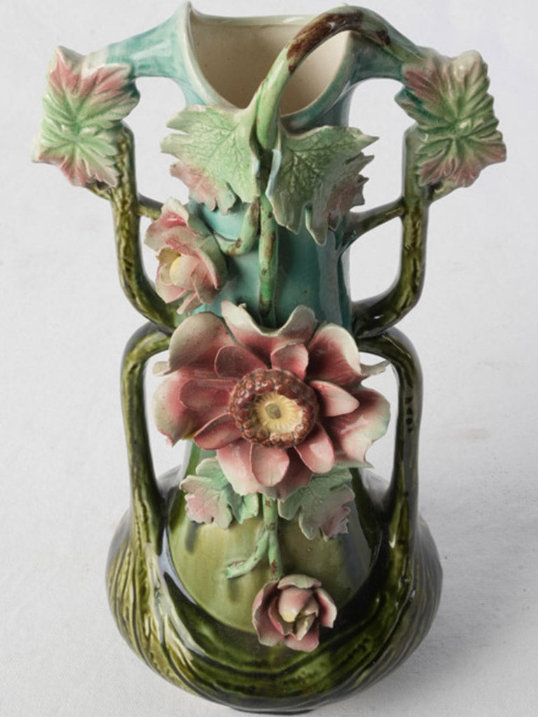 Glossy glazed Art Nouveau vase  