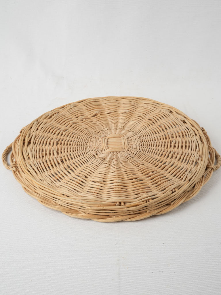 Beautiful natural wicker aperitif tray