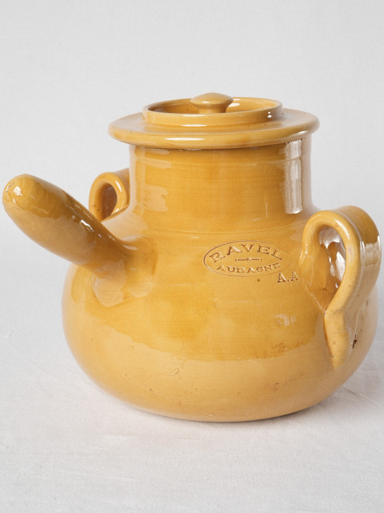 Vintage, single-handled, ocher pot