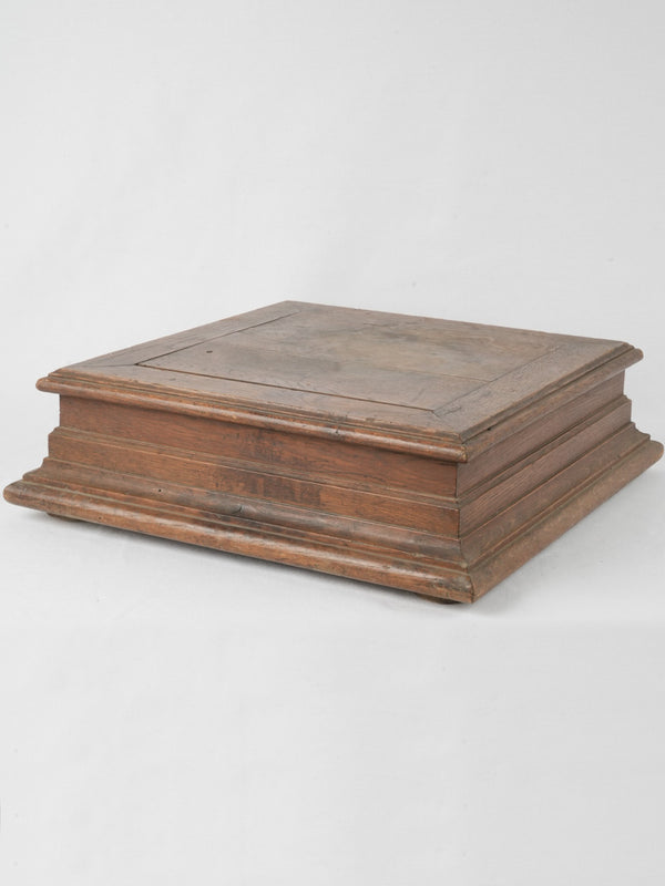 Antique French oak wood pedestal