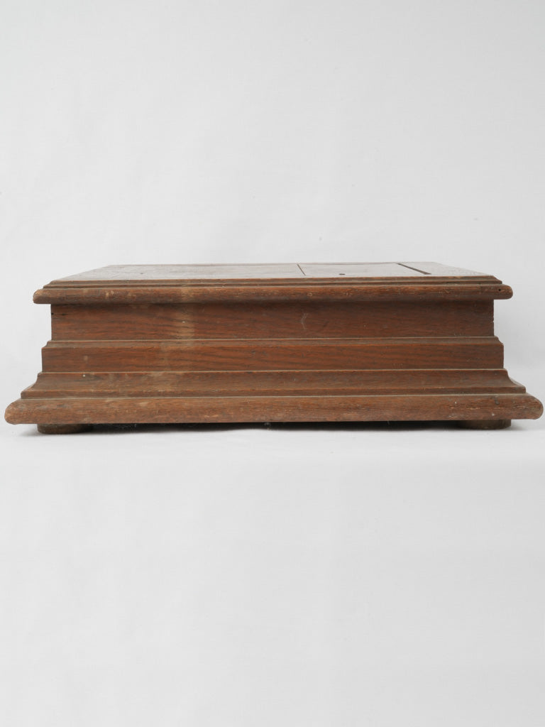 Historical retail oak display stand