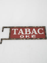 Antique dual-sided tabac advertisement collectible
