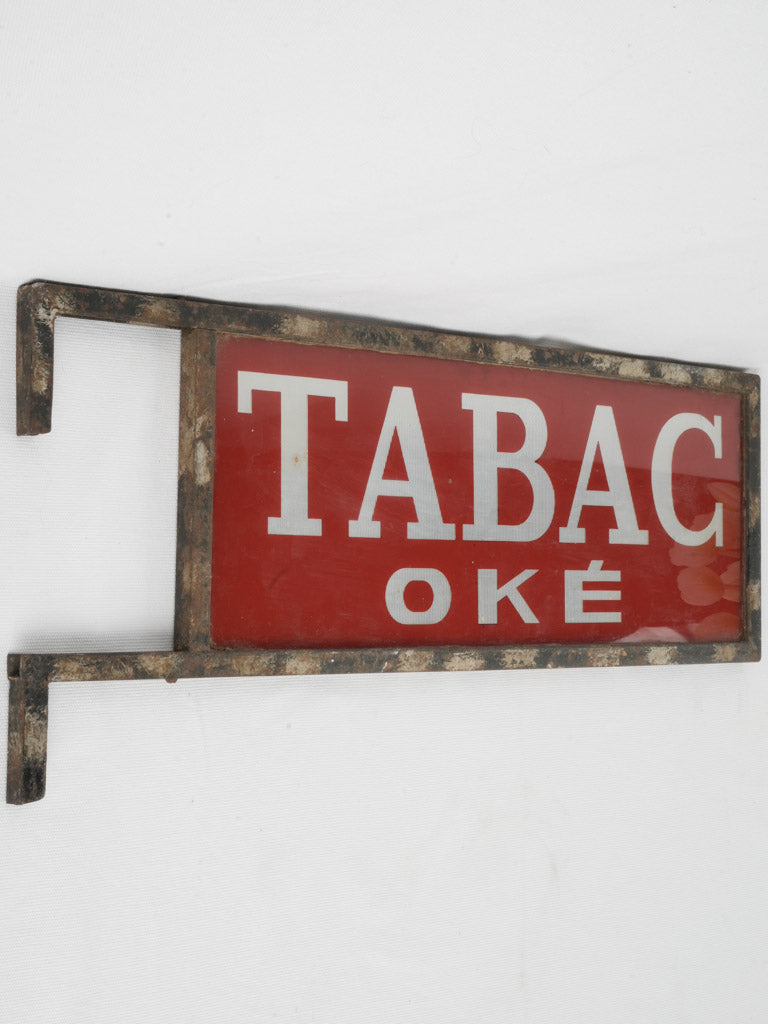 Vintage French OKE tobacco metal sign