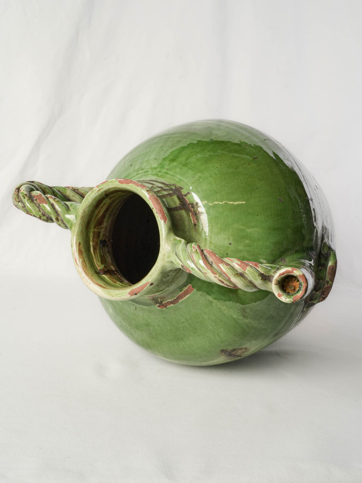 Elaborate green-glazed orjol 
