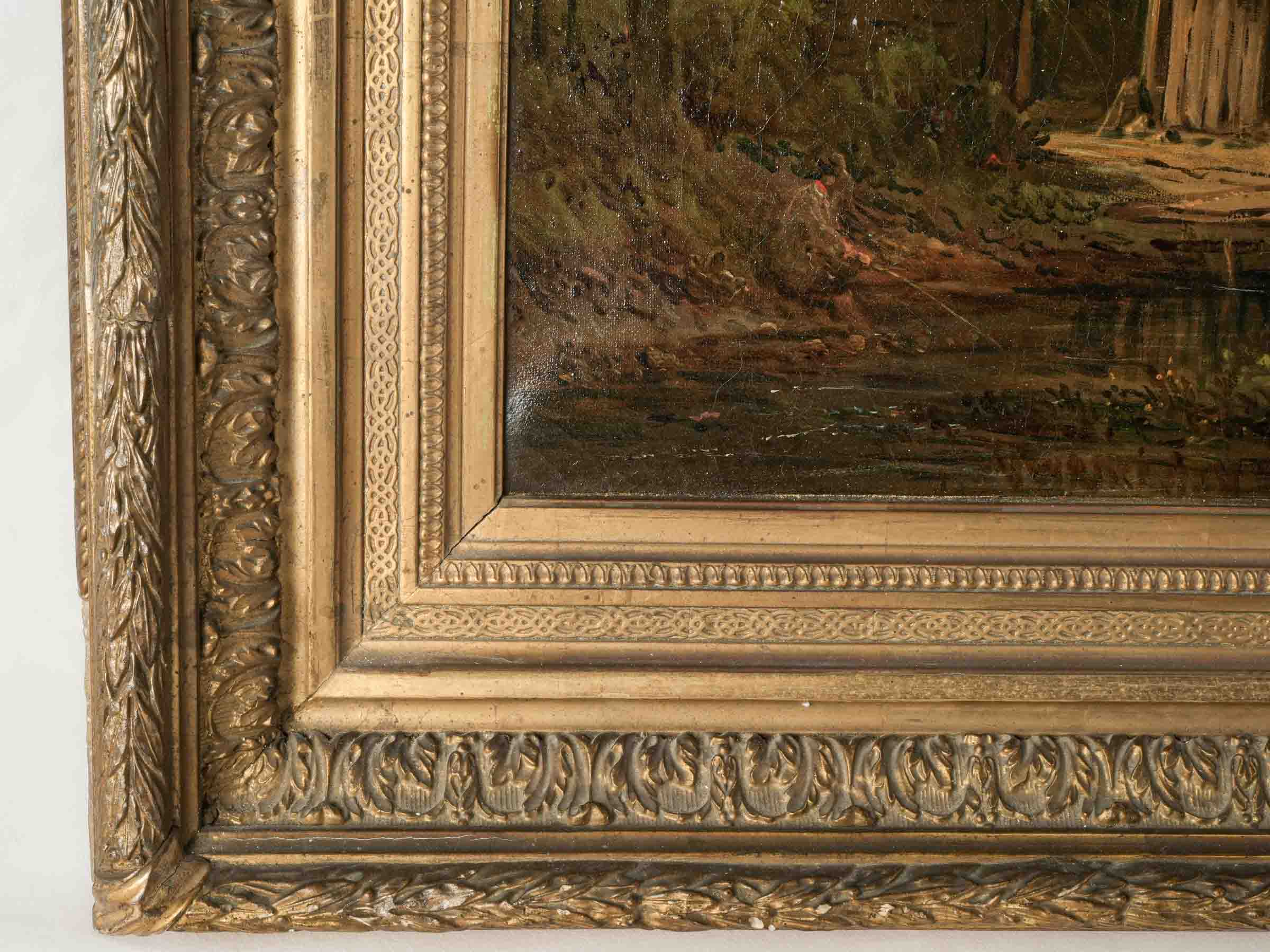Large Pastoral Landscape, Oil on Canvas signed De Grailly, 19th Century - 31½" x 35½"
