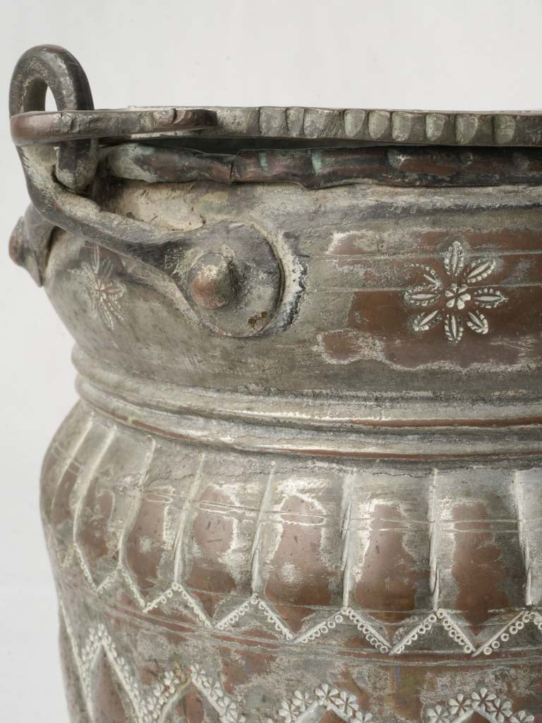 Silvery undertoned copper pail