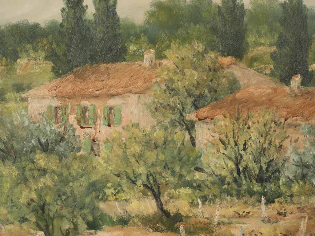 Traditional French stone house wall art