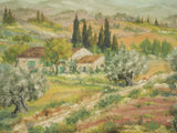 Prolific French countryside oil-on-canvas landscape