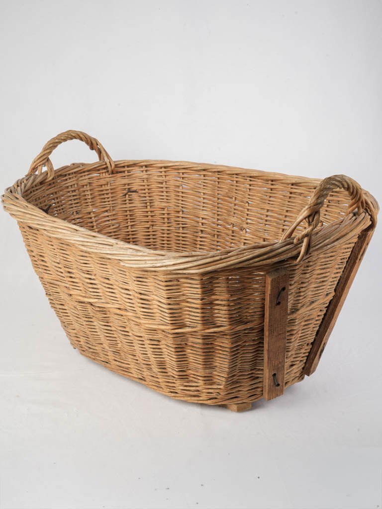 Rustic woven willow hamper  