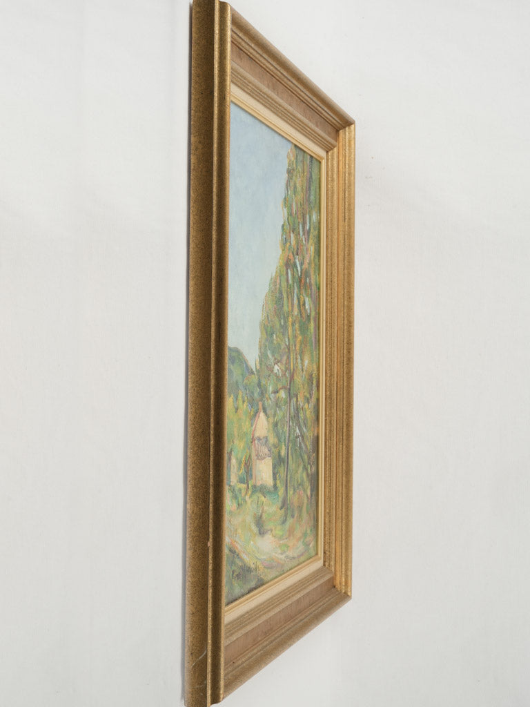Lovely gilt-framed French countryside art