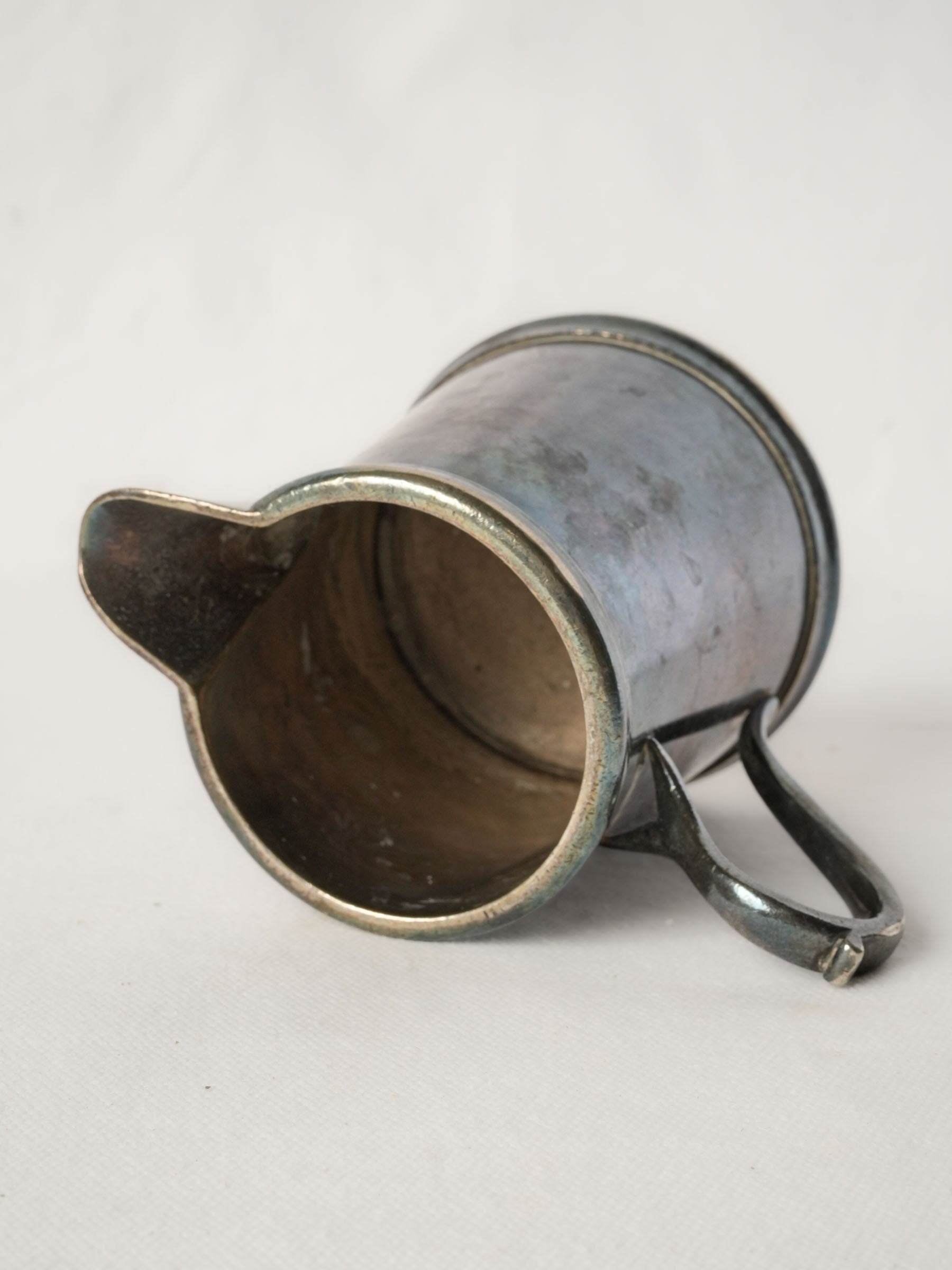 Antique French Silver-Plated Milk Jug from Hôtel du Midi, Avignon - 4¼"