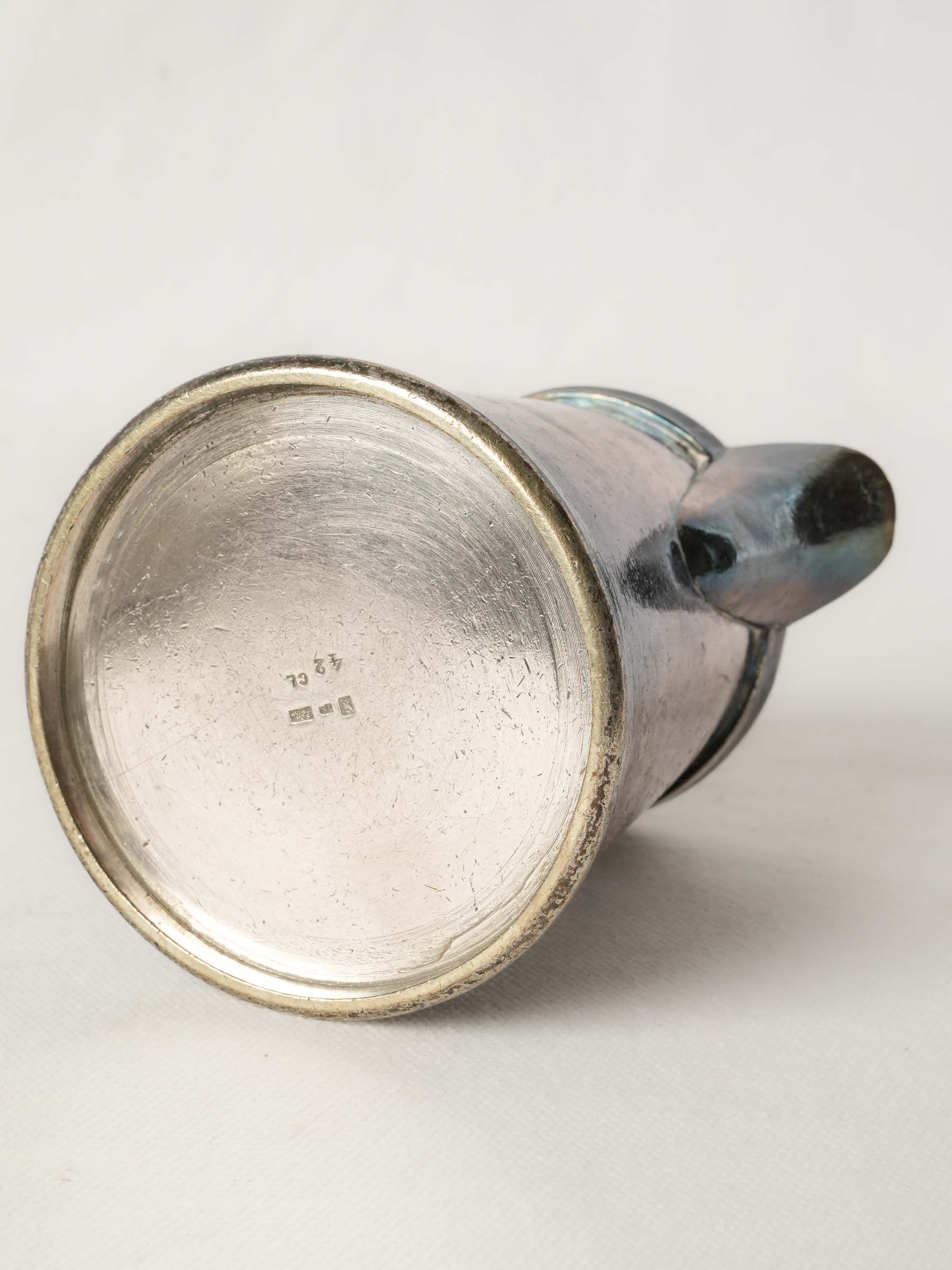 Antique French Silver-Plated Milk Jug from Hôtel du Midi, Avignon - 4¼"
