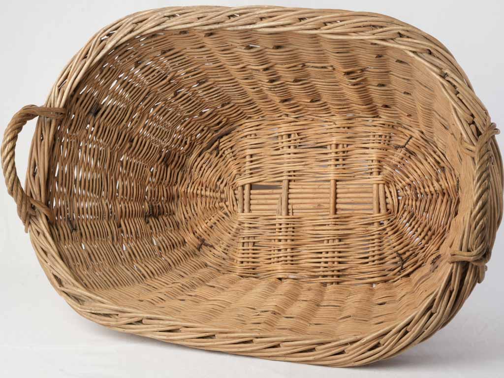 Sturdy wicker storage basket  