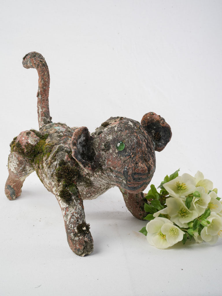Handmade mid-20th-century tiger artwork  
