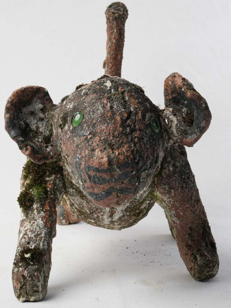Naïve art concrete tiger figurine  