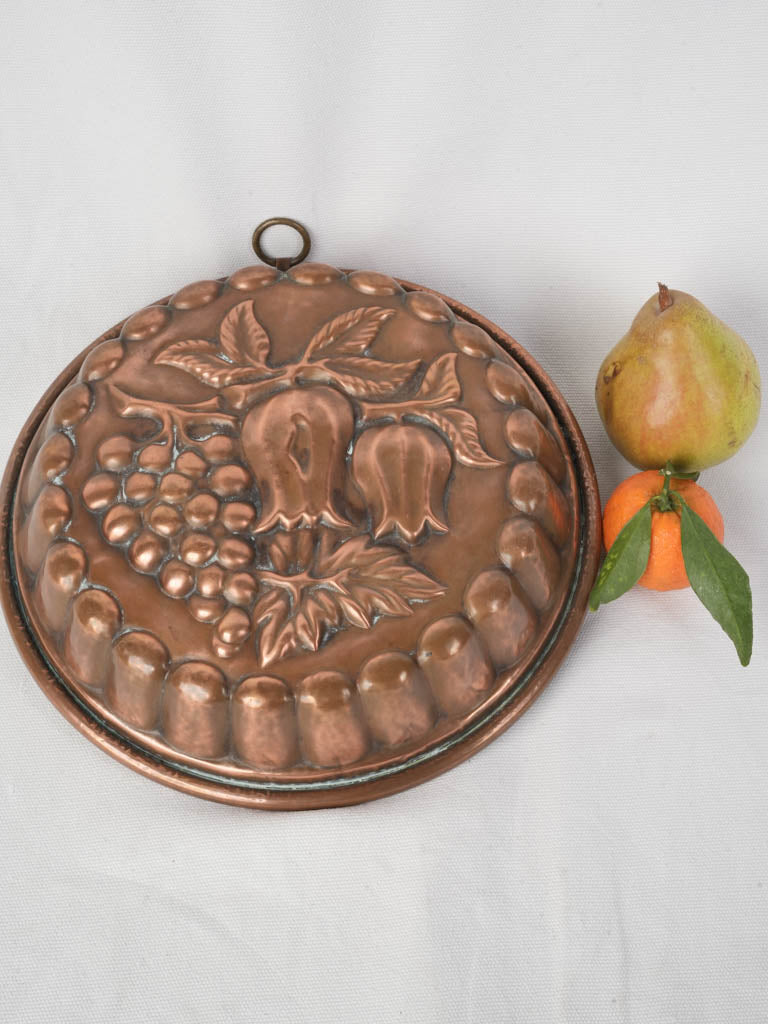 Vintage repoussé dome terrine mold  