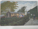 Artistic postwar railway stations illustrations