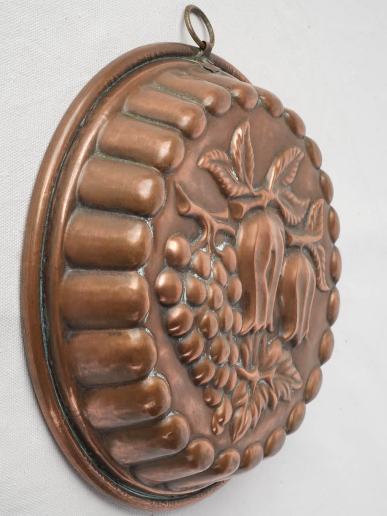 Elegant oxidized copper fruit mold  