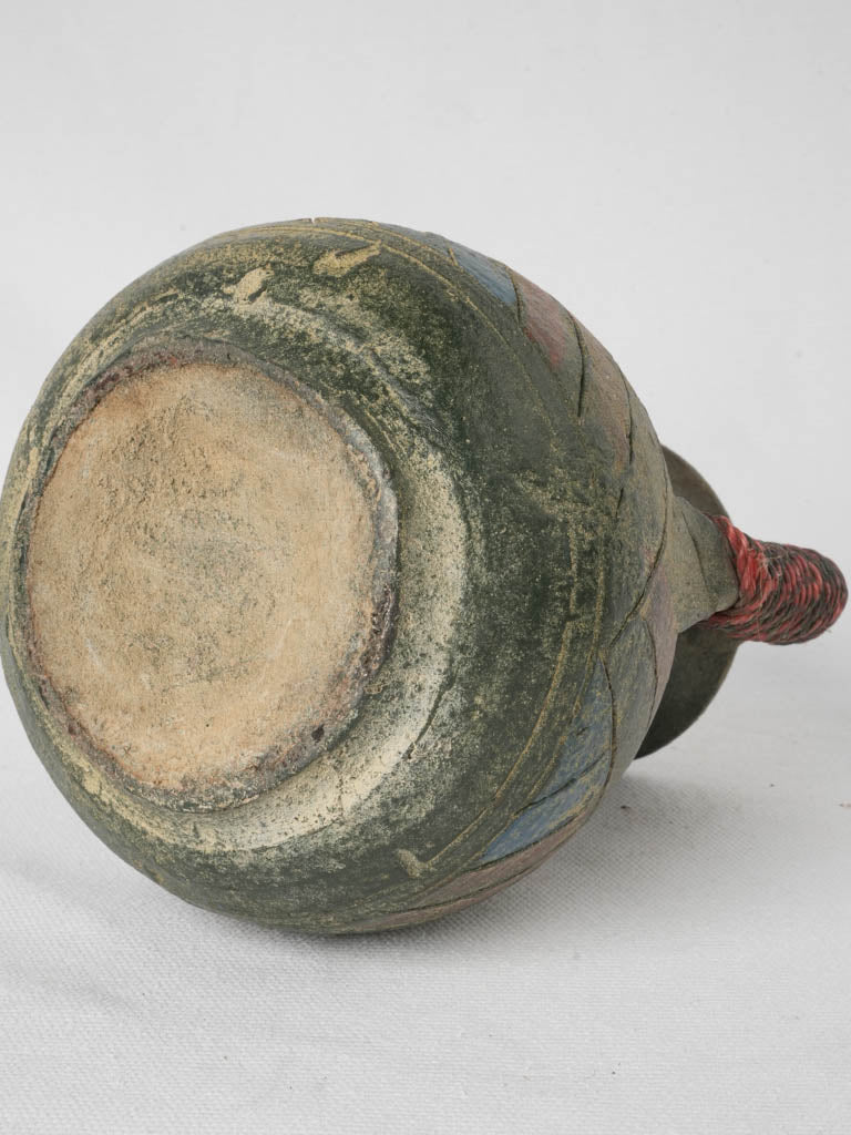 Charming antique terracotta vase with handles