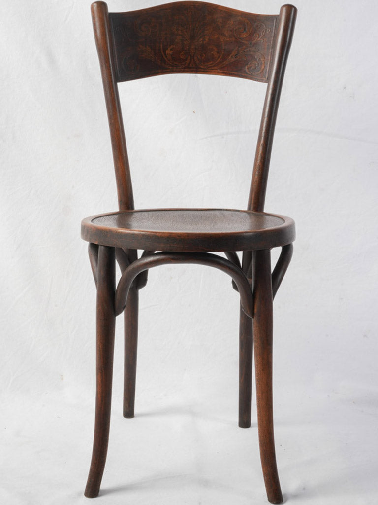 Rare Set Of 12 Antique French Bentwood Bistro Dining Chairs