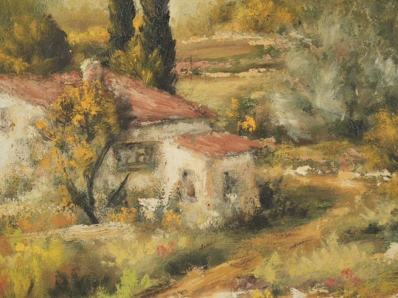Timeless unframed Provençal oil painting