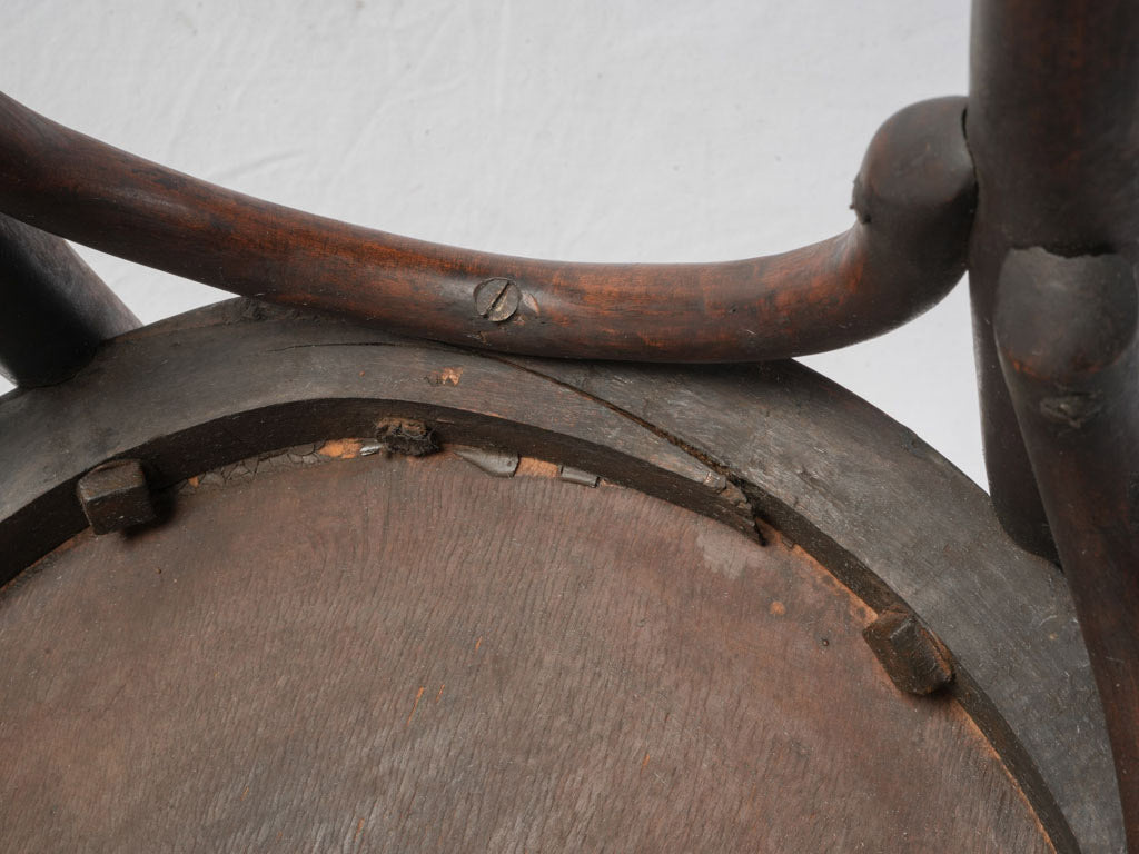 Rare Set Of 12 Antique French Bentwood Bistro Dining Chairs