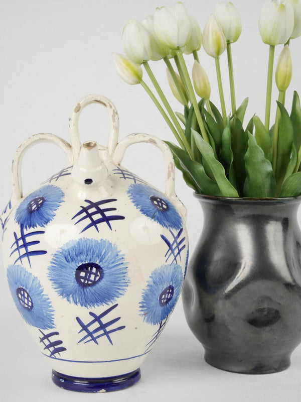 1960s hand-painted ceramic water pitcher