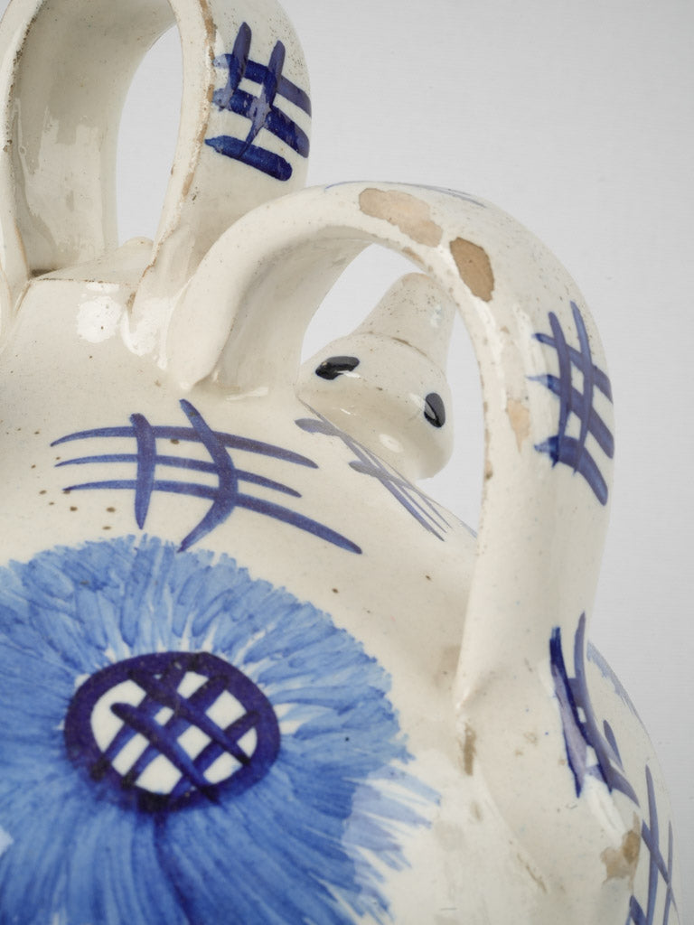 Timeless loop-handled white ceramic pitcher