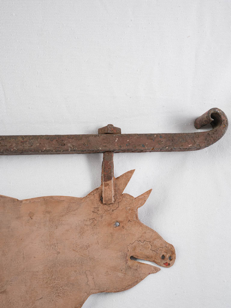 Late 19th-Century French Painted Metal Charcuterie Sign - 40¼"