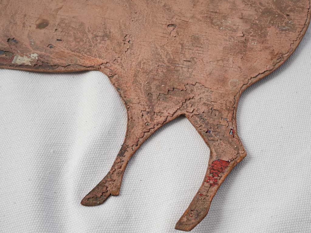 Late 19th-Century French Painted Metal Charcuterie Sign - 40¼"