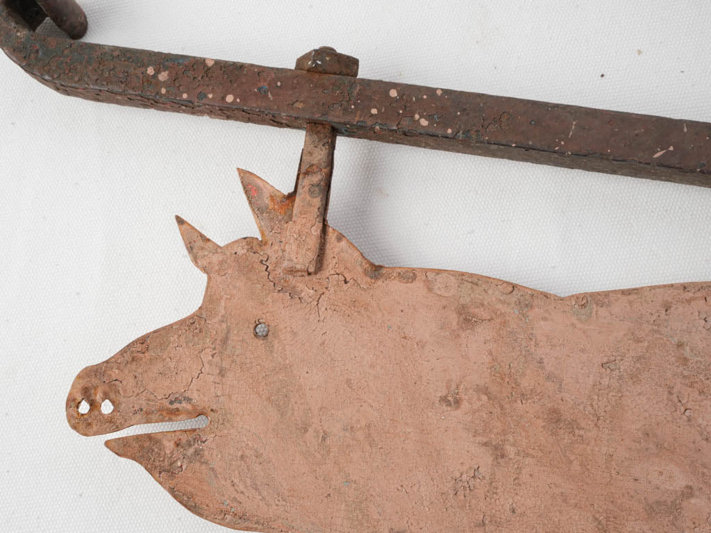 Late 19th-Century French Painted Metal Charcuterie Sign - 40¼"