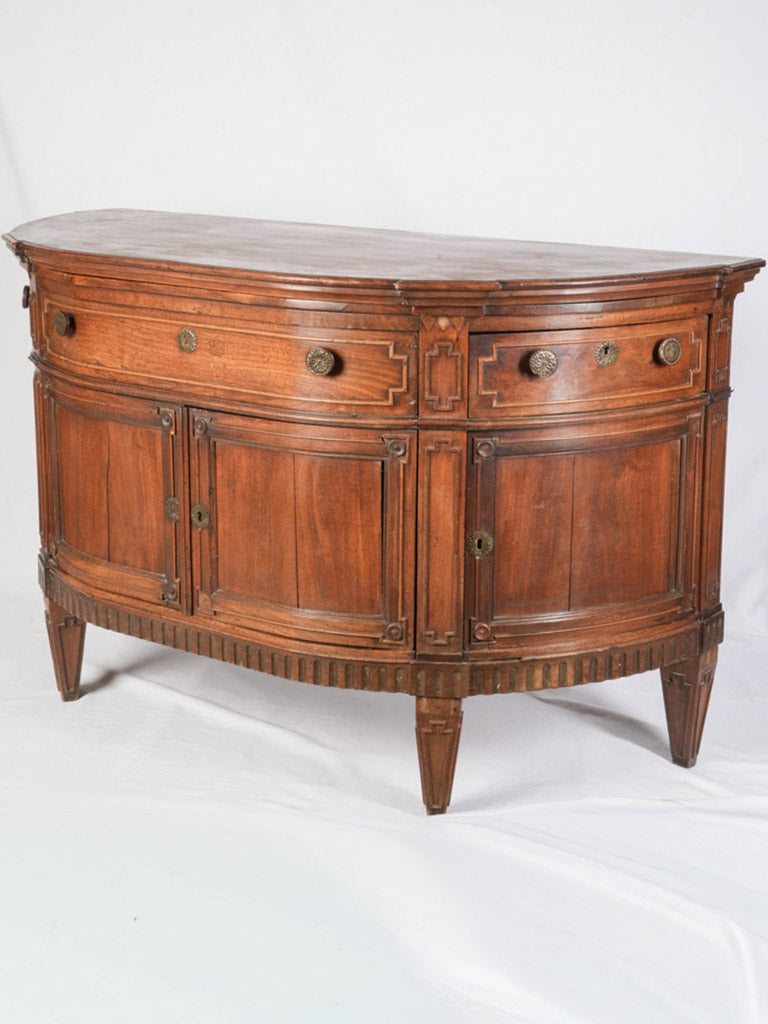 Richly patinated walnut bar cabinet  