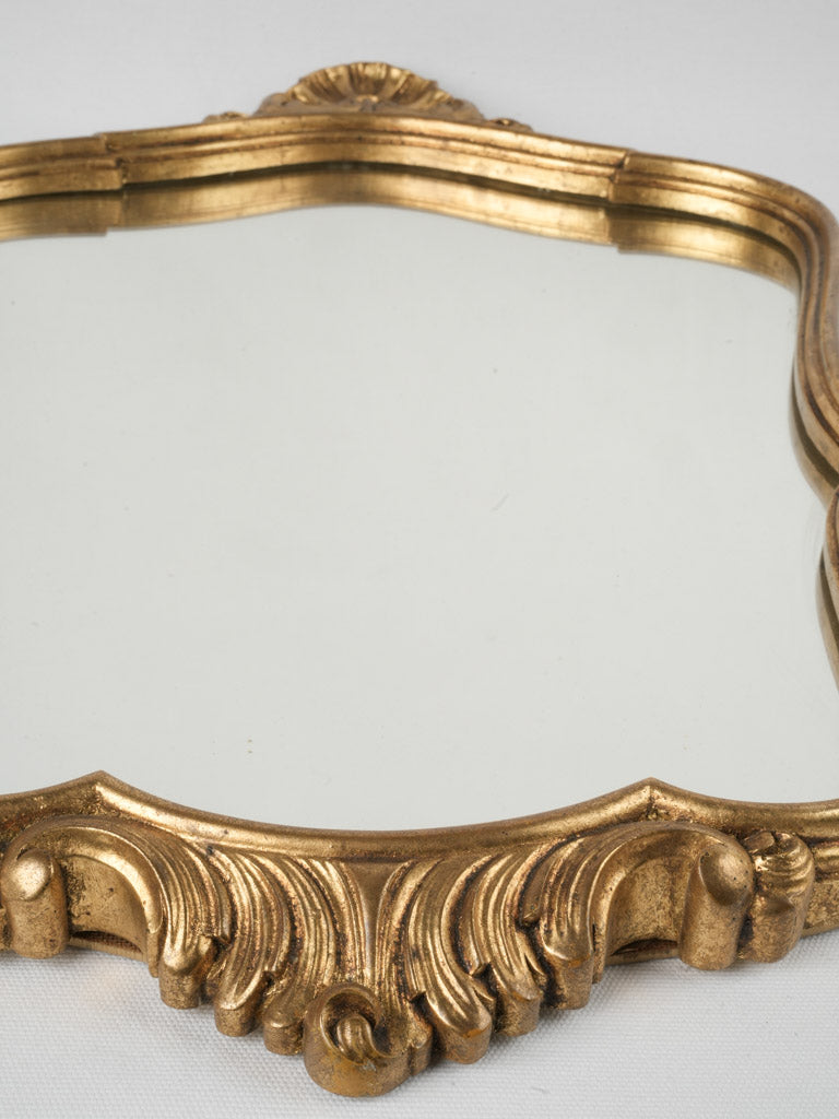 Classic golden finish French-style mirror