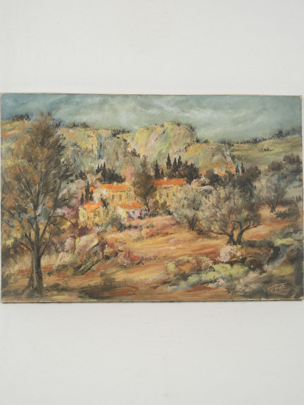 Charming, Unframed Provençal Landscape Painting