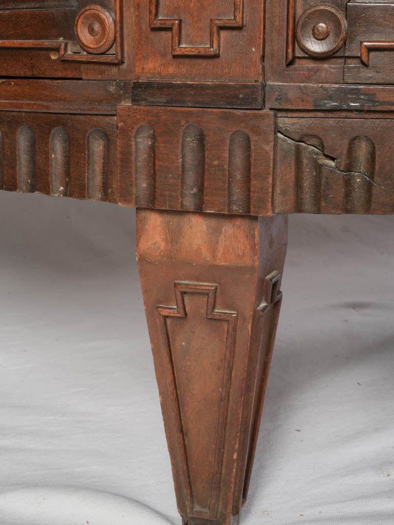 Unique antique walnut service cabinet  