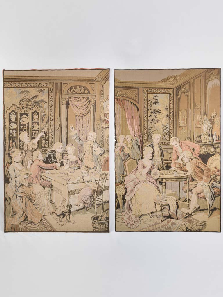 Antique elegant French tapestries