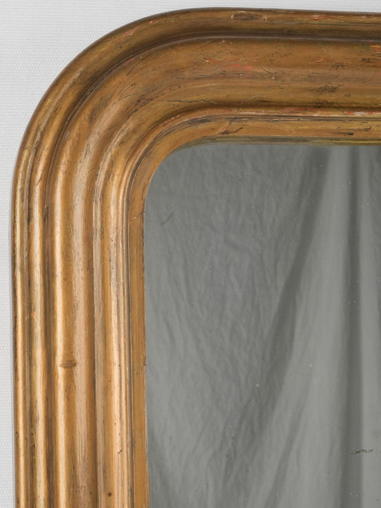 Elegant French-style gold bathroom mirror
