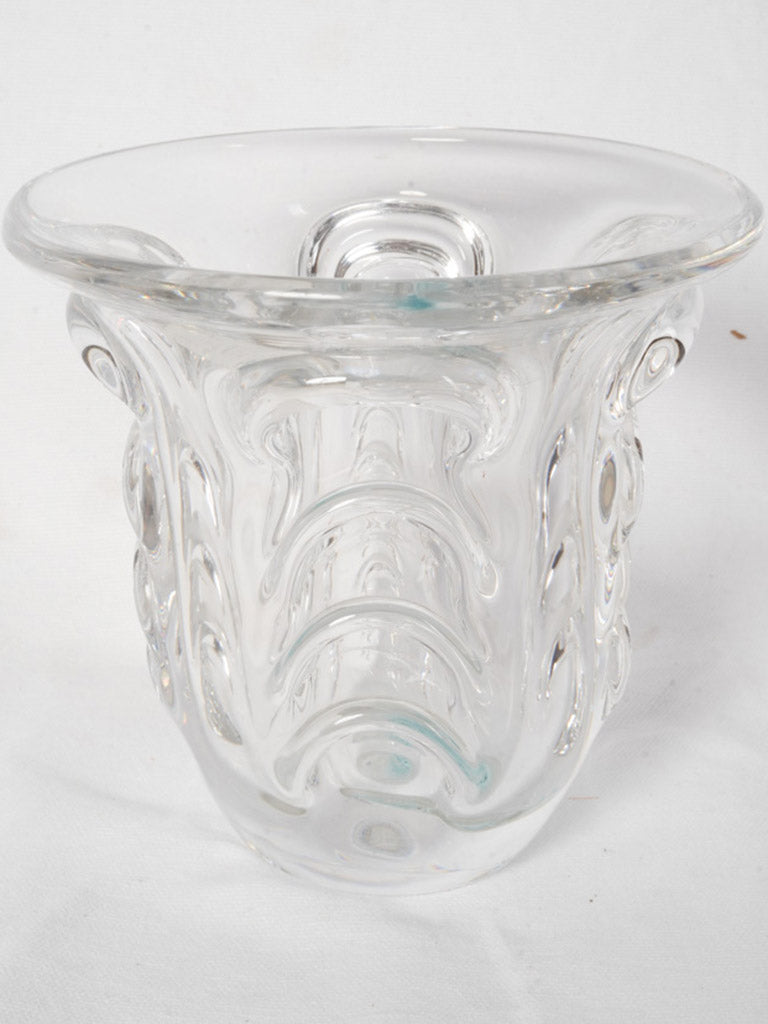 Artistic modernist crystal vase  