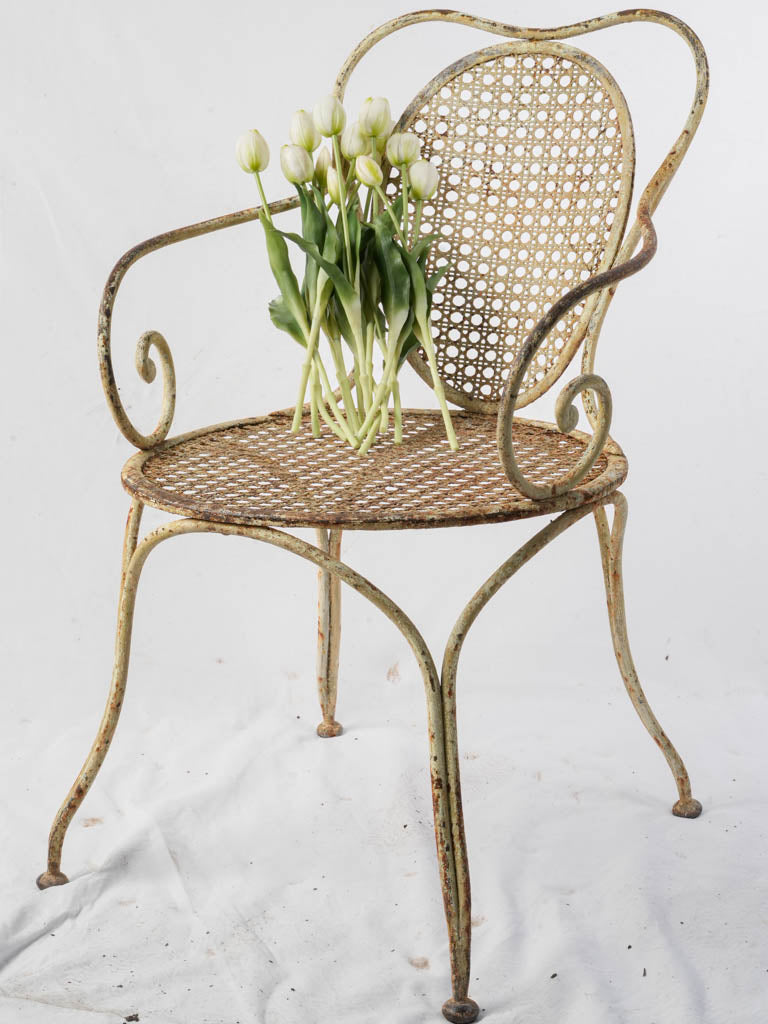 Charming faux caning design chair