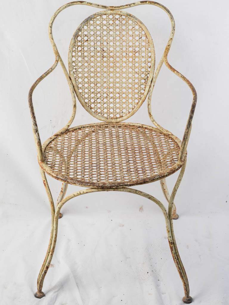 Historical faux caning patio chair