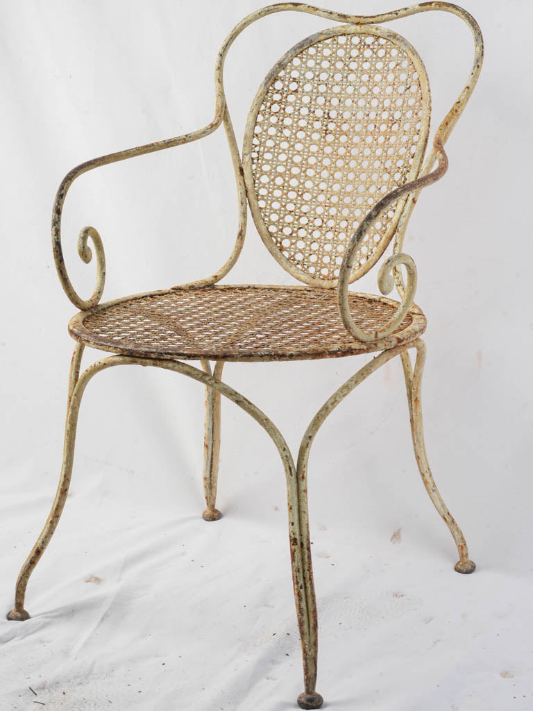 Textured patina accent chair