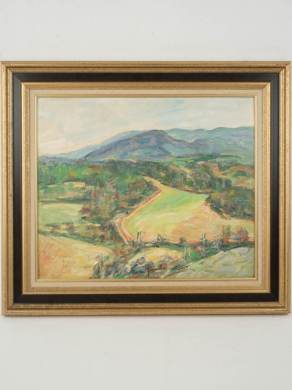 Mid-century French oil-on-canvas landscape painting