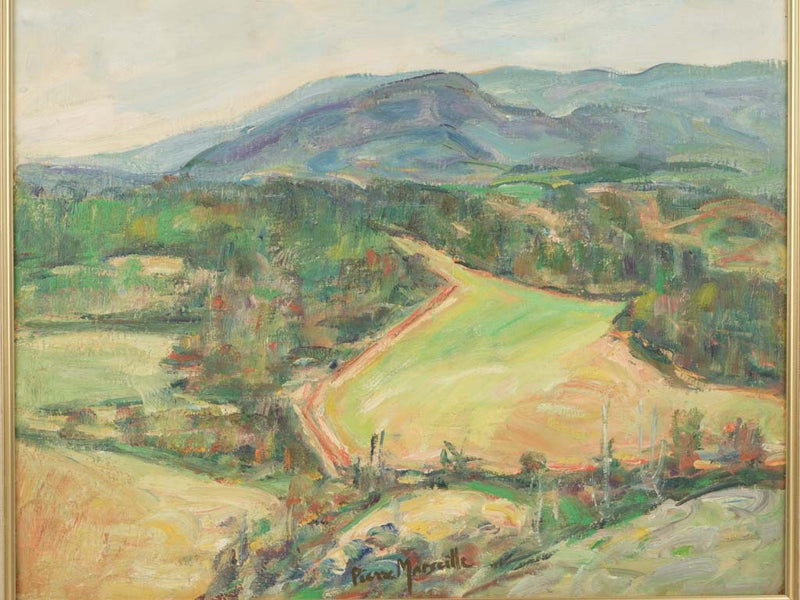 Vintage oil-on-canvas Provençal scene