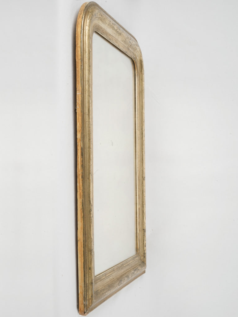 Classic silver-gold framed wall mirror