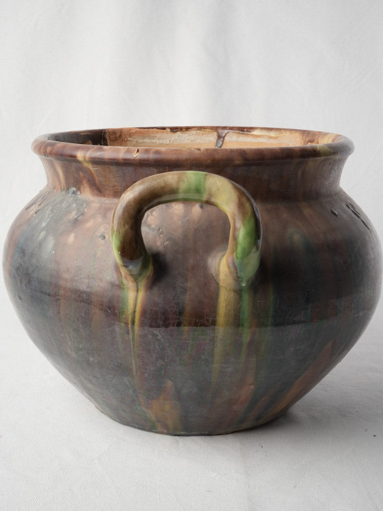 Sculptural terracotta cachepot  