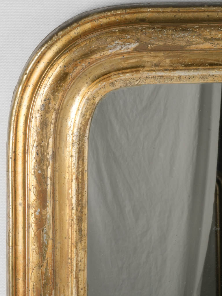 Classic aged patina accent mirror