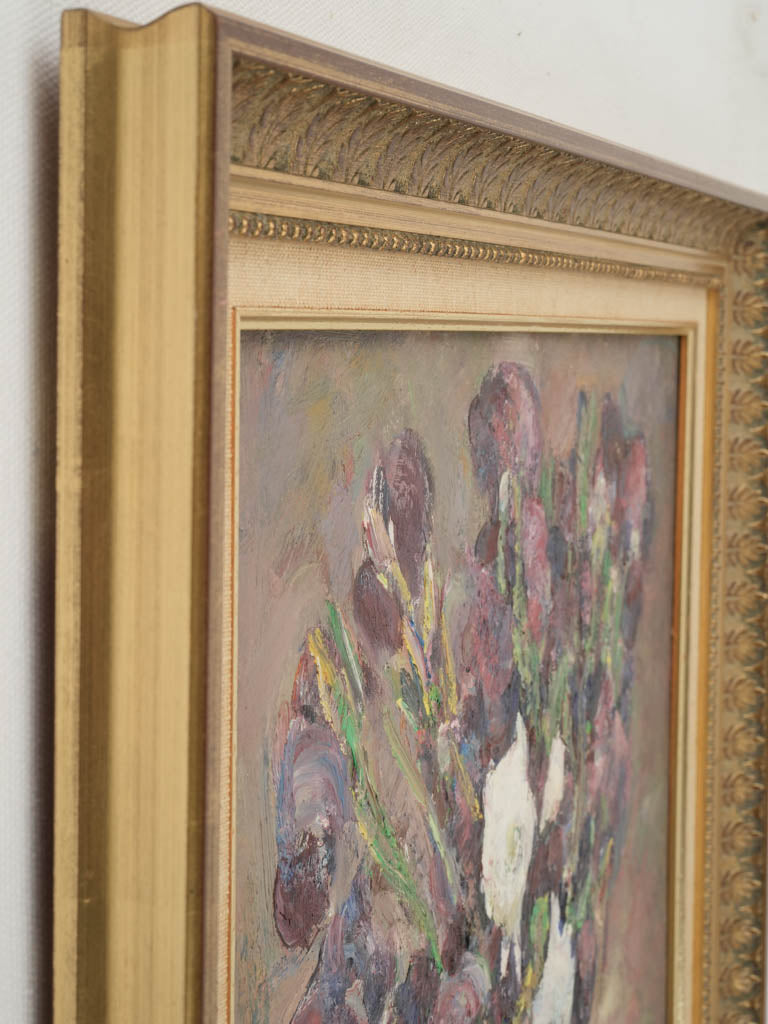 20th-century violet iris still life