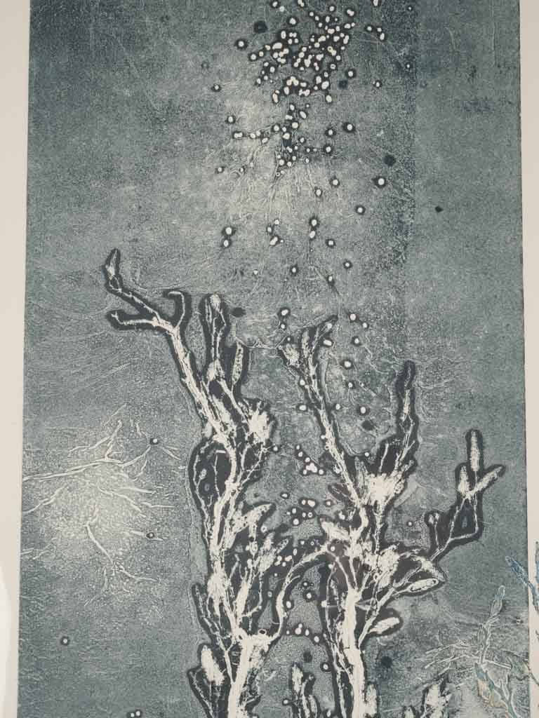 Original seaweed-infused Fabriano paper art