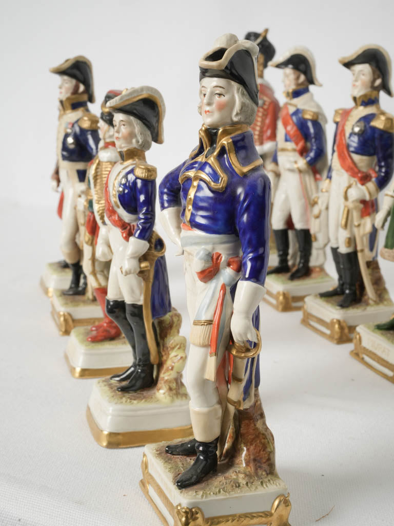 Historic French military porcelain sculptures